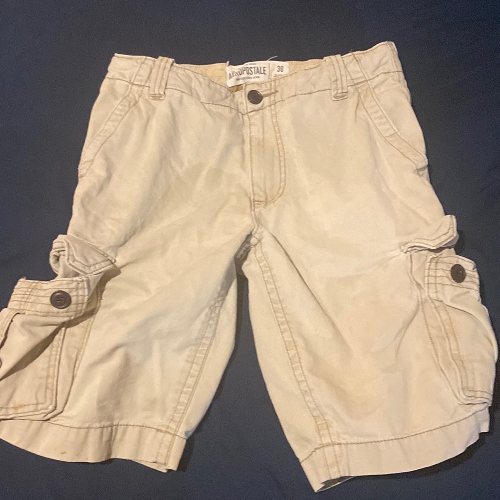 Khaki jean shorts